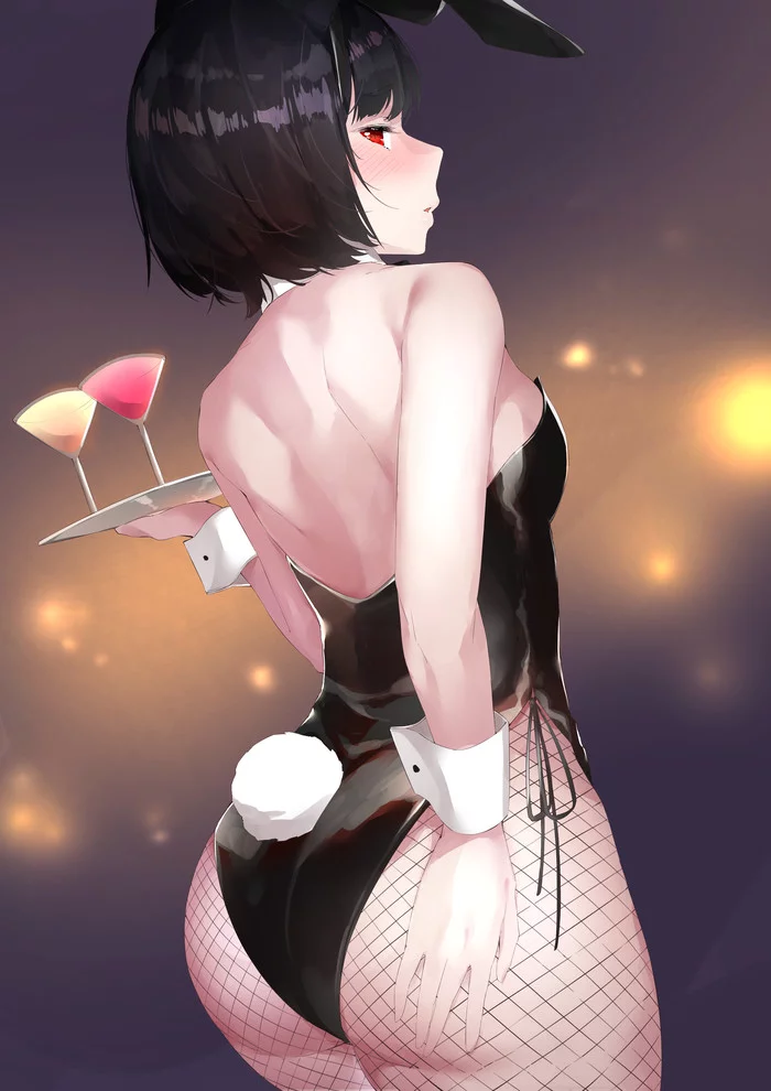 Yamashiro - NSFW, Аниме, Anime Art, Azur Lane, Yamashiro, Bunnysuit, Попа