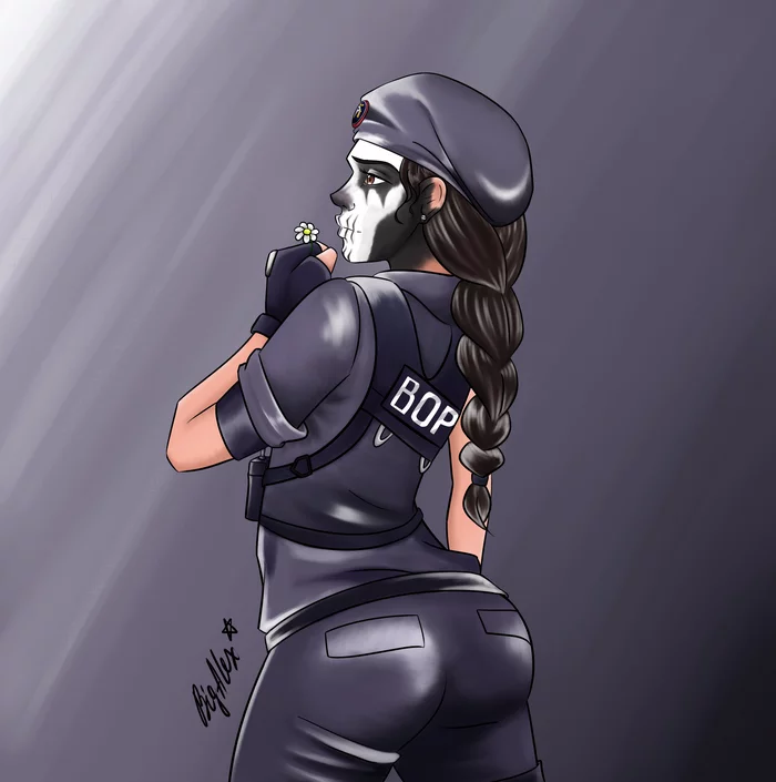 Caveira tom clancy's rainbow six siege - My, Art, Fan art, Tom clancy's rainbow six siege, Caveira, Big Alex