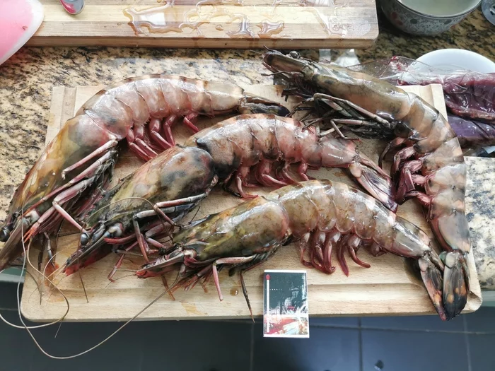 Gambas shrimp in a frying pan - My, Gabon, Cooking for the lazy, Longpost, Recipe
