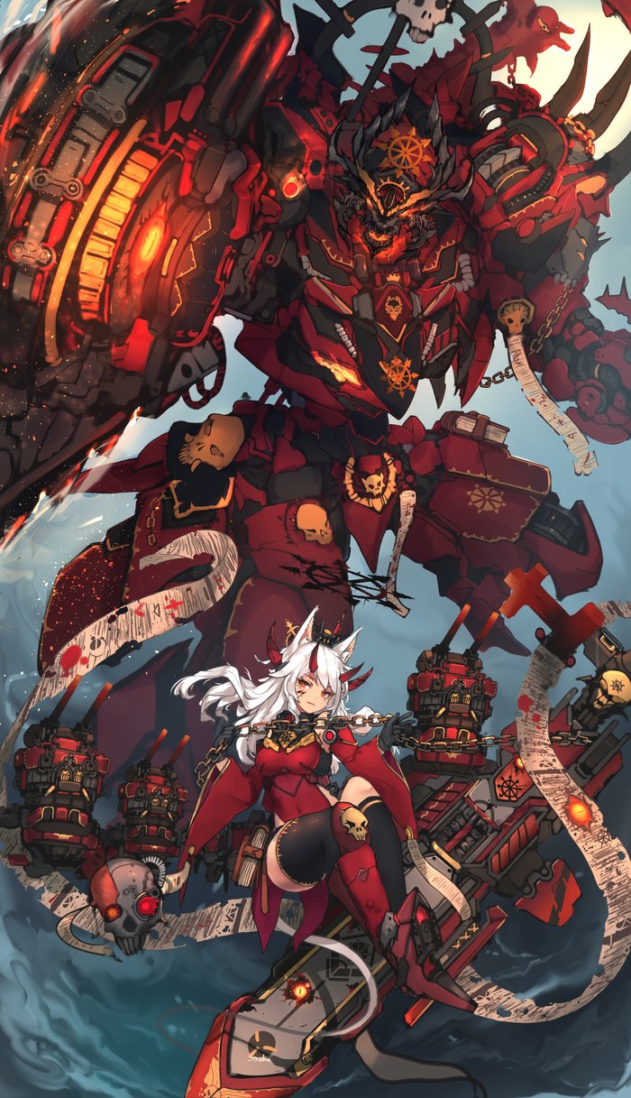 rossover Warhammer 40k, Wh Art, , Azur Lane, Anime Art