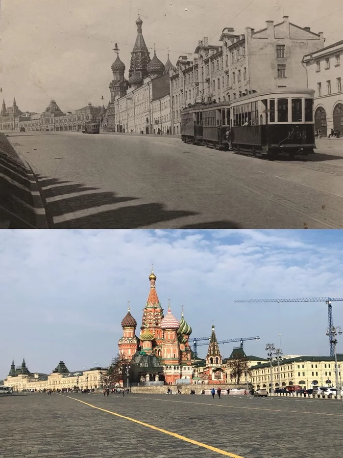 Опустевшая Васильевская площадь (спуск) - Моё, Москва, Архитектура, СССР, Россия, Кремль, История, Фотография, Длиннопост