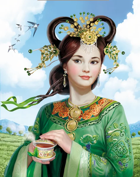 Wind from the East - Art, Girls, Дальний Восток, Tea, Spring, Martin