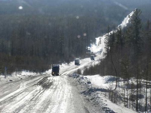 Дороги якутии - Дорога, Зимник, Длиннопост