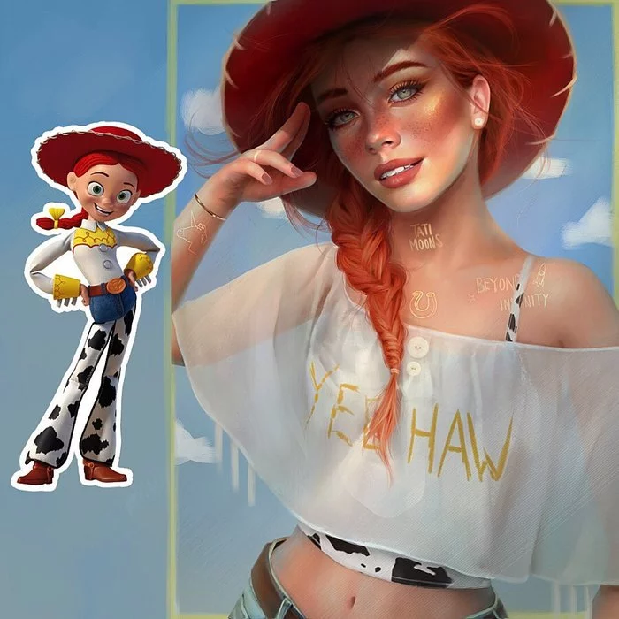 Jessie - Drawing, The history of toys, Jessie, Cartoons, Jesse (Toy Story)