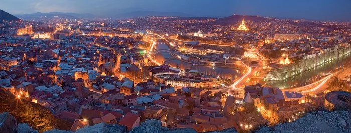 Tiflis - My, The photo, Photoshop master, Georgia, Tbilisi, Панорама