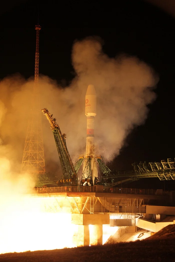Photos of the launch of the Soyuz-2.1b rocket with 34 satellites OneWeb - Roscosmos, Oneweb, Satellite, Baikonur Cosmodrome, Space, Soyuz-2, Longpost