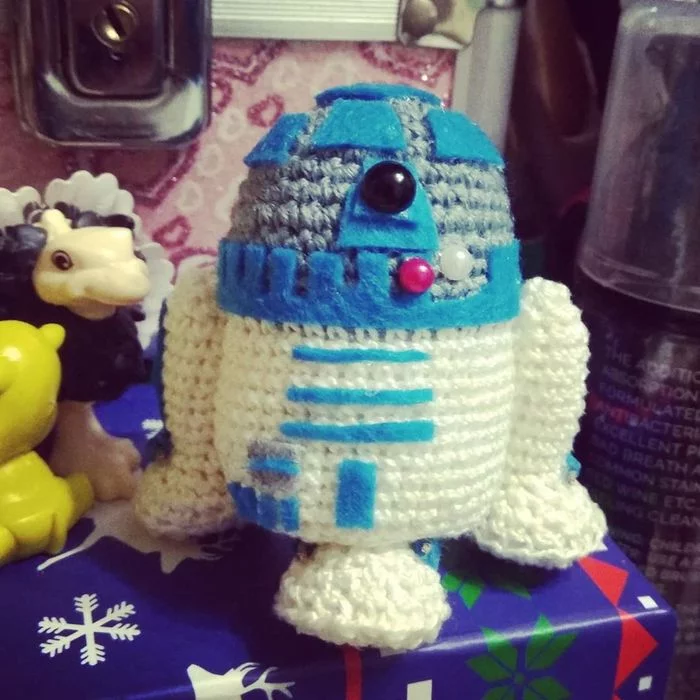 R2-D2 - My, Amigurumi, Toys, Crochet, Knitted toys, Needlework without process, R2-D2, Star Wars