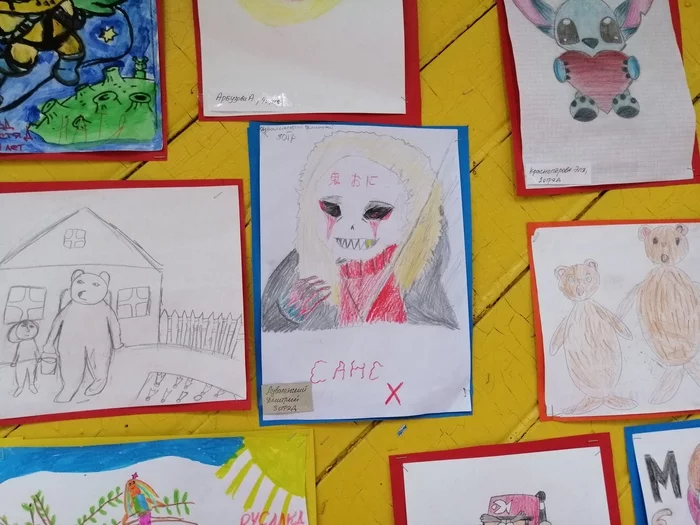 Exhibition at the children's camp - My, Children, Children's camp, Horror