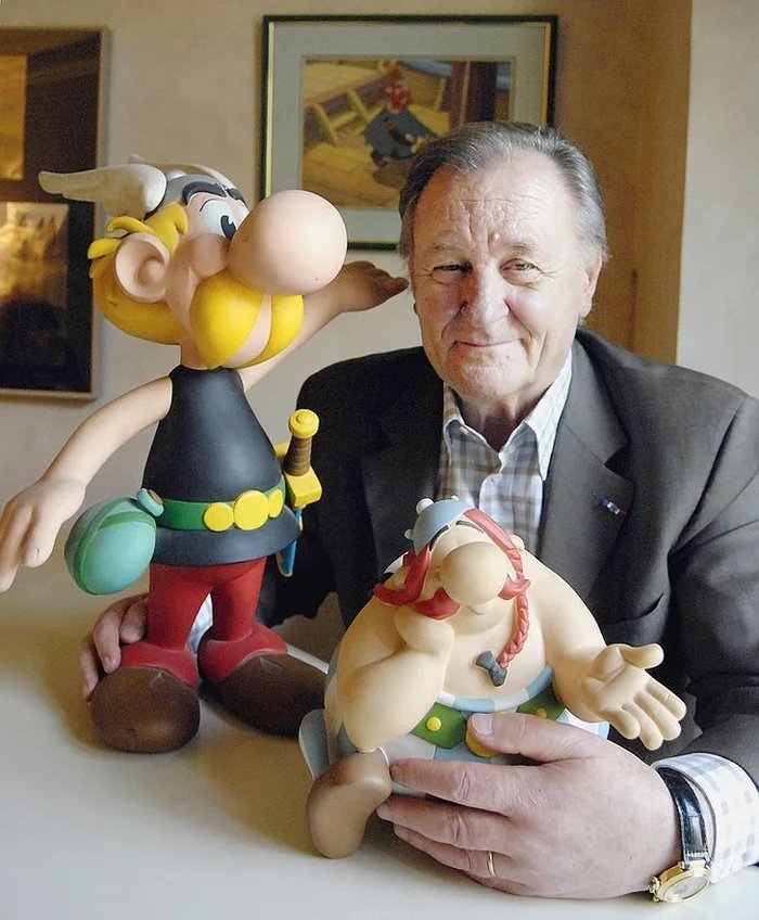 Albert Uderzo, a French comic book artist and one of the authors of the famous comic book about Asterix, died today at the age of 92. - Thank you, Legend, Death, Asterix and Obelix, Artist, Memory, Sadness, Comics