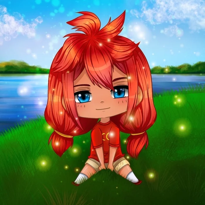 The cutest rocket engine ever!) - Endless Summer (visual novel), Ulyana, Art, Chibi, chibi art