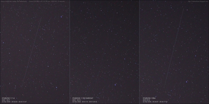     Starlink:  DarkSat SpaceX, Starlink, , ,  , 