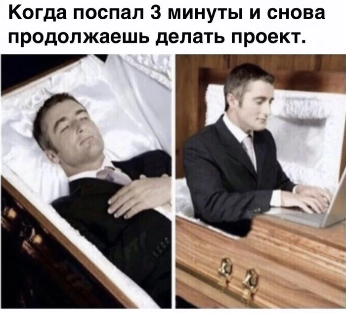 Because you have to work - Humor, Memes, Work, Coffin, Flierrka