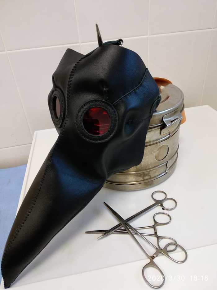 Plague Doctor Mask - Leather products, Leather craft, Needlework without process, Handmade, Longpost