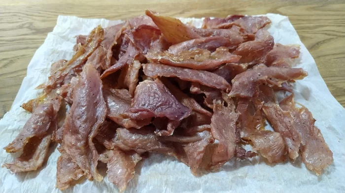 Dried meat, jerky - My, Food, Meat, Yummy, Longpost, Recipe