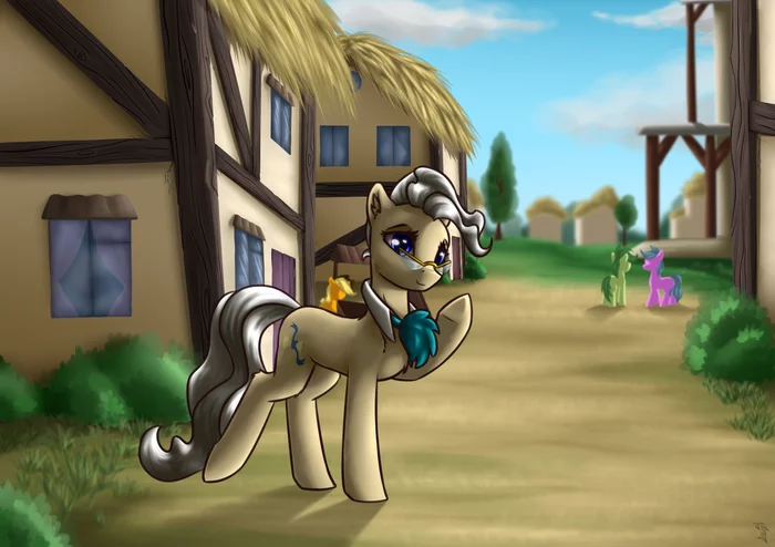 The mayor walks around his city - My little pony, Mayor Mare