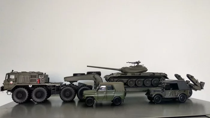 Completed a scale model of MAZ 537 in 1:43 scale - My, Modeling, Stand modeling, Scale model, Military equipment, Armored vehicles, Longpost