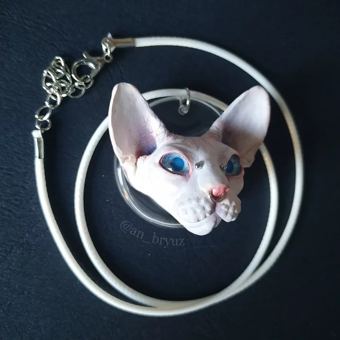 A bit of process - My, Polymer clay, cat, Piercing, Sphinx, beauty, Kripota, Handmade, Longpost, Needlework with process