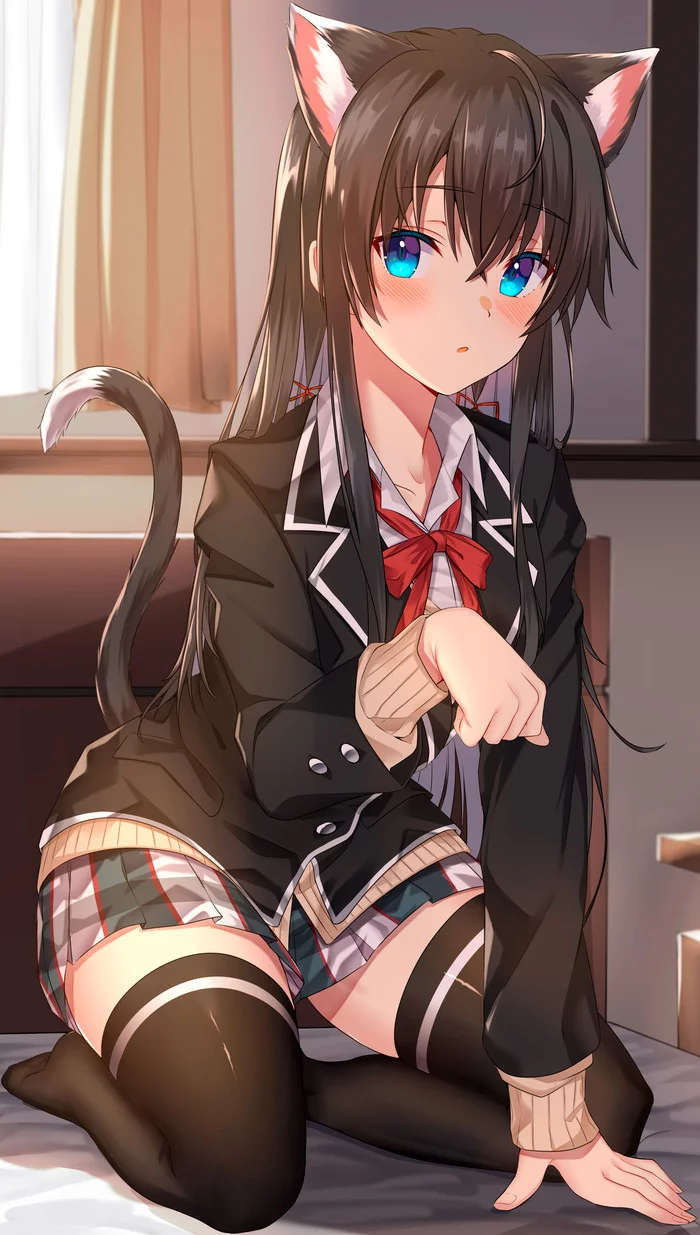 Yukinon - Oregairu, Yukino Yukinoshita, Anime art, Anime, Animal ears, Neko