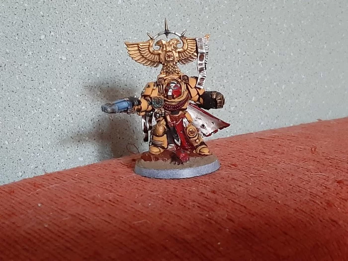 Imperial Fists Captain In Terminator Armor Conversion - My, Wh miniatures, Imperial fists, Longpost