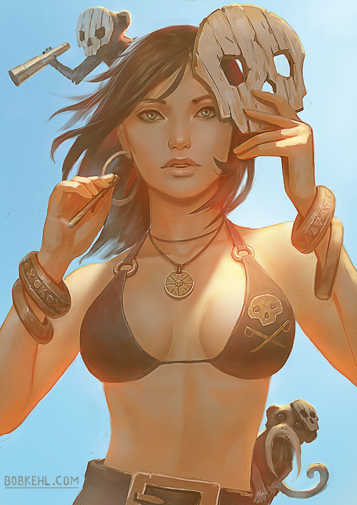 Опасные леди Тортуги Арт, Девушки, Пираты, Bob Kehl, Original Character, Длиннопост