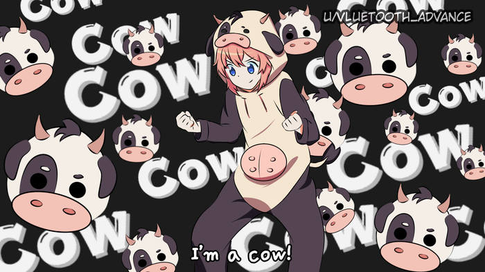 I'm a cow! Doki Doki Literature Club, Yuru yuri, , Sayori, Anime Art, ,  , 