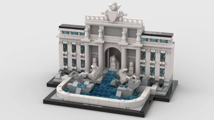 LEGO on computer (Studio 2.0) - My, Lego, Quarantine, GIF, Longpost, Trevi Fountain