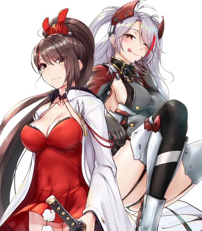 Prinz Eugen & Zuikaku - Аниме, Anime Art, Azur Lane, Prinz Eugen, Zuikaku