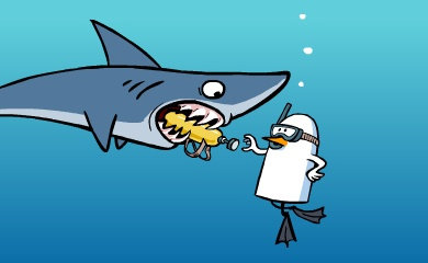 Unique shark - Comics, Fredo and Pidjin, Humor, Translated by myself, Longpost, Black humor