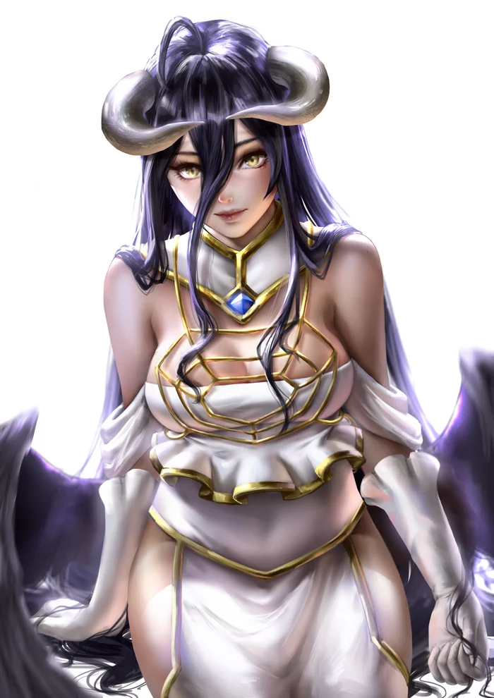 Albedo - Аниме, Overlord, Albedo (Overlord), Anime Art, Арт