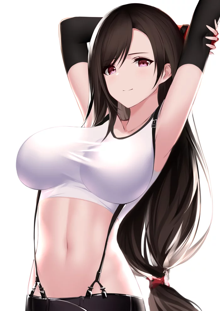 Tifa - Аниме, Anime Art, Final Fantasy, Tifa Lockhart, Грудь, Длиннопост