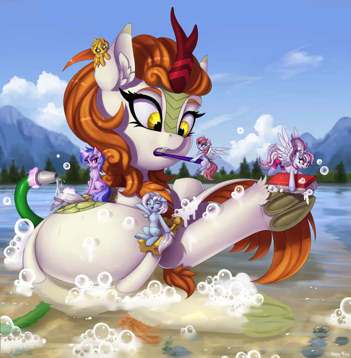    My Little Pony, MLP Kirin, Ponyart, Original Character, Autumn Blaze, Pony-way, Giant Pony