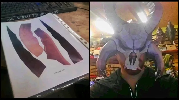 Helmet and styling of Rognarok from the game Fortnite - My, Cosplay, Fortnite, With your own hands, Needlework with process, Mask, Computer games, Longpost, Costume, Video