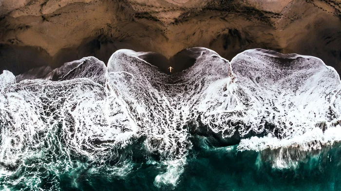 Volcanic beach Bali - My, Bali, Not photoshop, The photo, Drone, Beach, I want criticism