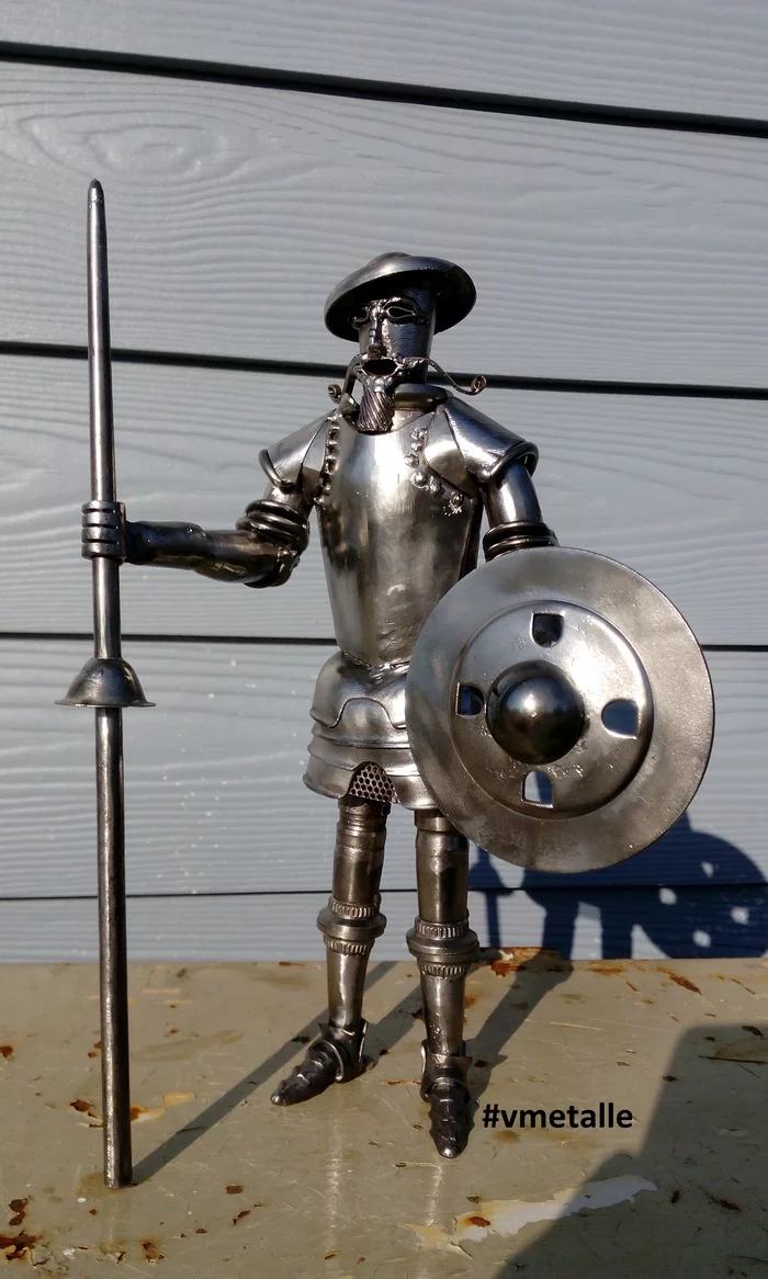 Don Quixote. Metal sculpture - My, Don Quixote, Needlework with process, Knights, Courage, Armor, Courage, Welding, Creative, Longpost