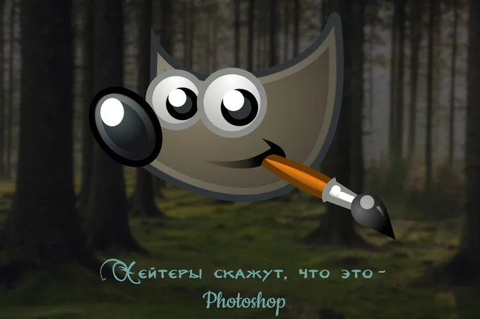 Хейтеры скажут, что это - фотошоп - Моё, Мемы, Photoshop, Гимп, Gimp