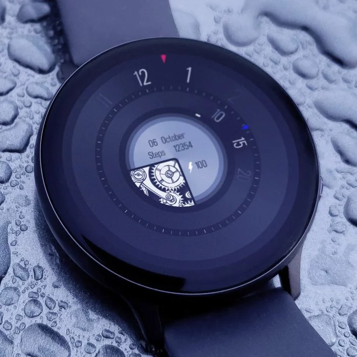 Black Fog - dial design for Samsung Galaxy Watch - My, Design, Clock face, Freebie, Samsung, Samsung galaxy Watch, Samsung Galaxy, Watchface, Smart watch