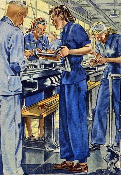 Strong rear - Poster, Women's work, Rear, The Second World War, Longpost