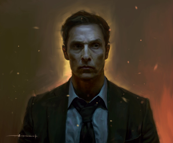 Rust Cohle - Drawing, Serials, True detective (TV series), Rust Cole, Matthew McConaughey