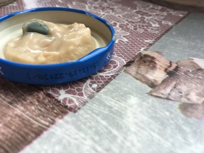 You can't trust anyone or baby food with a surprise - My, Children food, Mold, Lure, Puree, Longpost