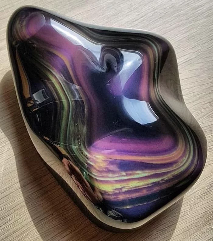 Rainbow obsidian - The photo, Rainbow Obsidian, Polishing, Interesting, Obsidian, Minerals