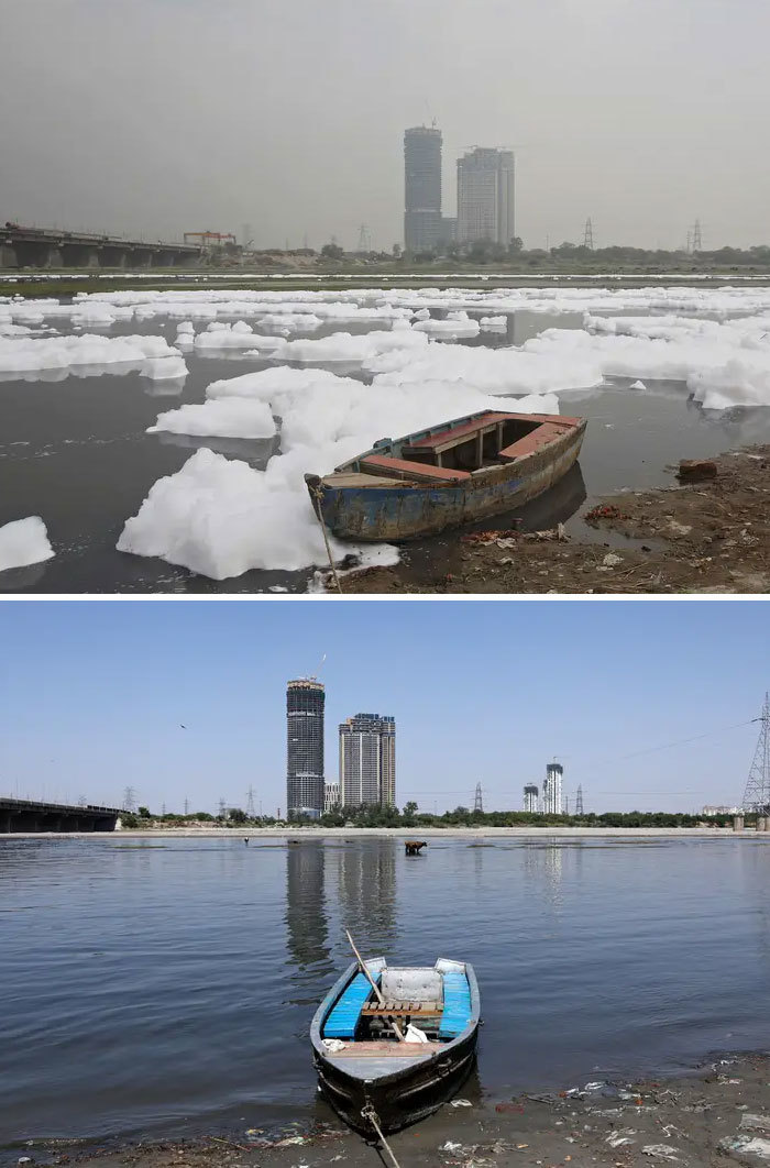 Before and after. 11 examples of the positive effect of quarantine - It Was-It Was, Coronavirus, Pollution, Longpost, Quarantine