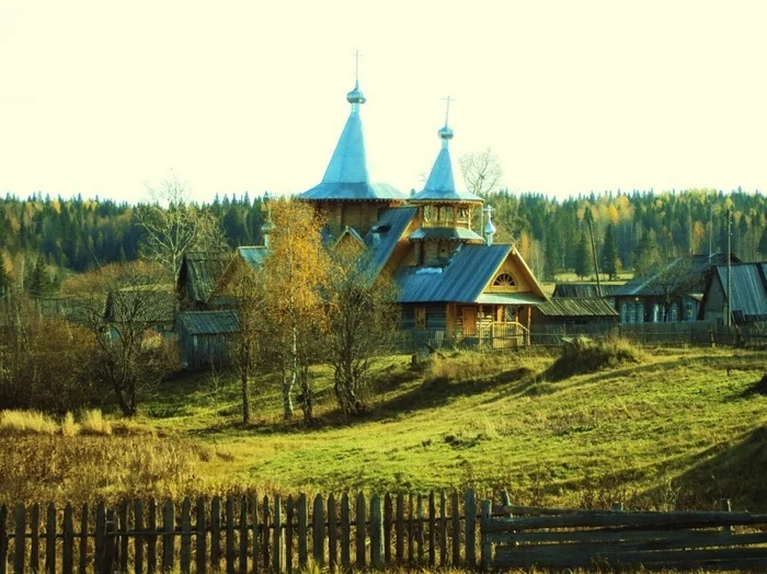 Village - My, Village, The nature of Russia, Cow, Church, The photo, Provinces, Longpost