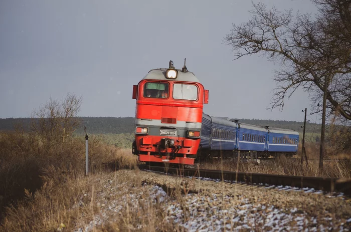 Kazan-Minsk, launched shortly before quarantine, in the Kozelsk region - My, A train, Transport, Railway, 2M62, Kozelsk