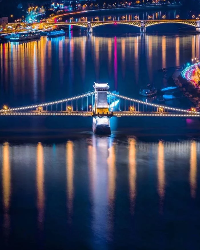 Bridges of Budapest - Hungary, Budapest, Bridge, Danube, River, The photo