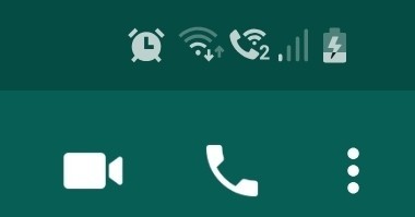 What is the icon on the Samsung Galaxy A50: a handset with the number 2 and a small reception icon? - Question, Samsung A50, tell