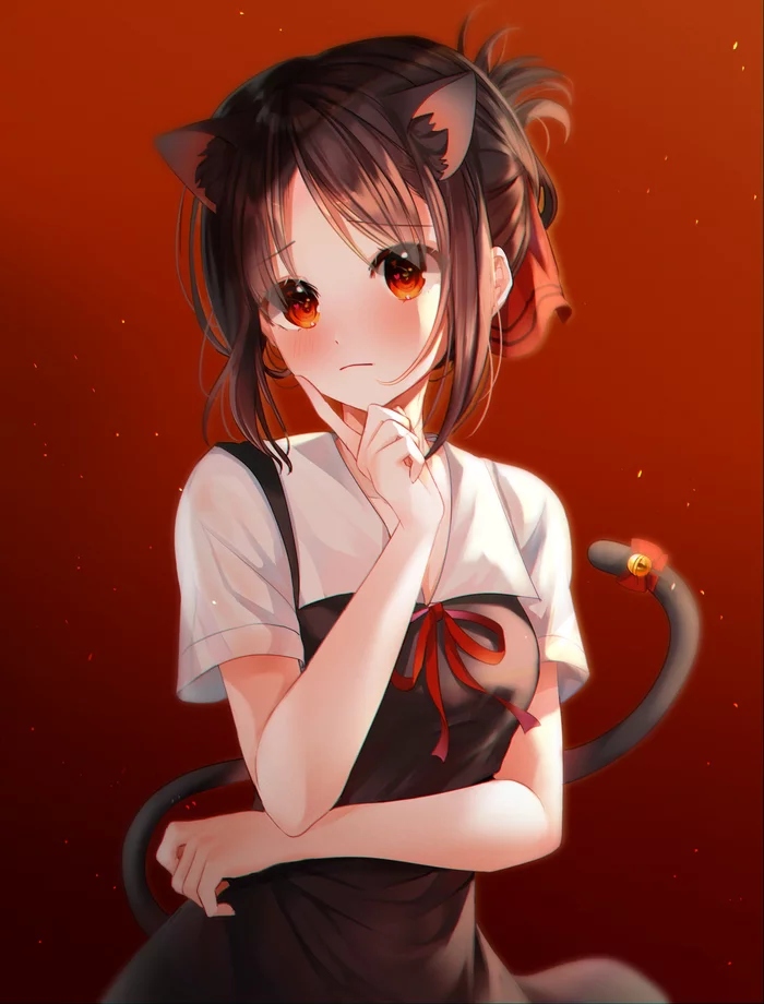 Kaguya - Kaguya-Sama wa Kokurasetai, Shinomiya kaguya, Anime art, Anime, Neko, Animal ears