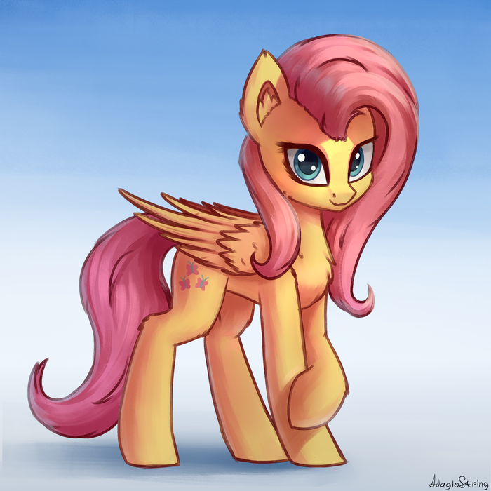  My Little Pony, Ponyart, Fluttershy, Adagiostring