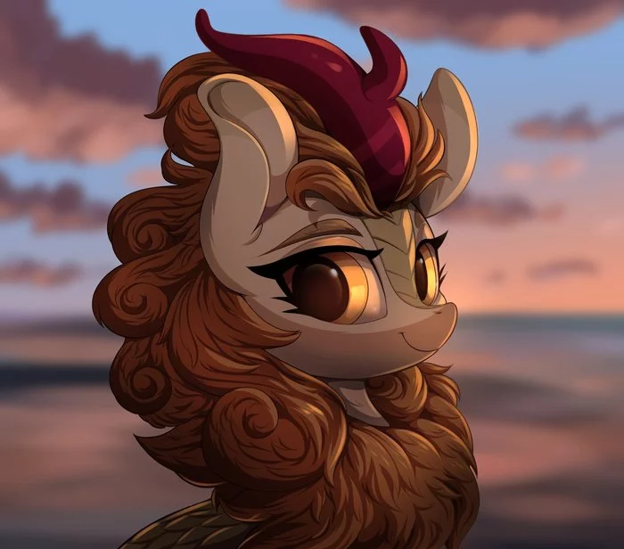 Kirinyasha in the sunset - My little pony, PonyArt, MLP Kirin, Autumn blaze