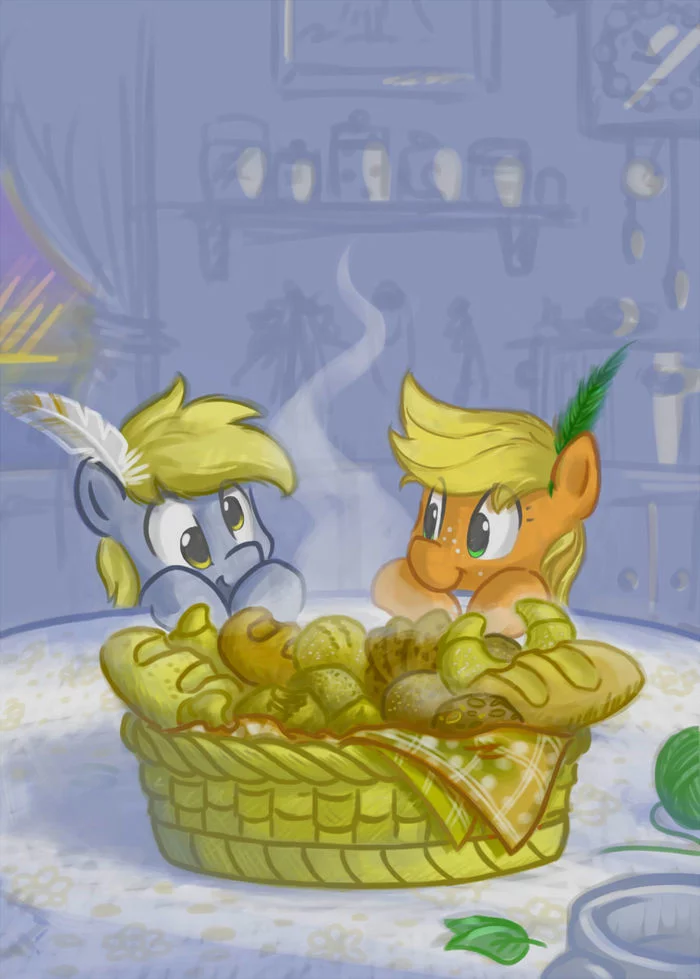 Grandma's baked goods - My little pony, Applejack, Derpy hooves