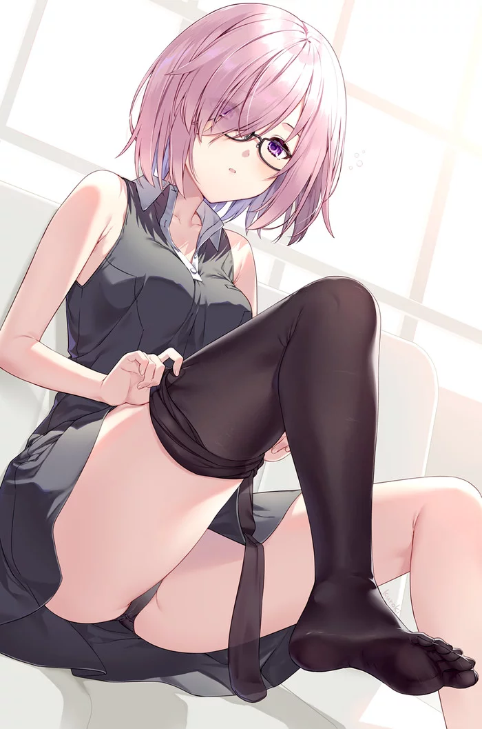 Mashu Kyrielight - NSFW, Аниме, Anime Art, Mashu Kyrielight, Fate Grand Order, Игры, Панцу, Fate